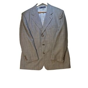 VTG Brooks Brothers Mens Sports Coat USA Made Size 40Short Plaid Tweed Wool Fair